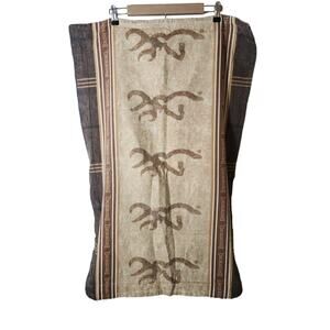 BROWNING Brown Tan Buckmark Log Cabin Cotton KING Pillow Sham - Qty 1